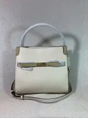 NEW Tory Burch New Cream Lee Radziwill Small Double Bag $998