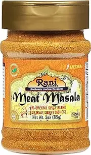 Rani Meat Curry Masala 21-Spice Blend 3oz (85g) PET Jar ~ All Natural | Vegan | No Colors | Gluten Friendly | NON-GMO | Kosher | Indian Origin
