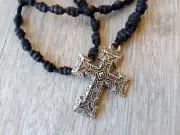 Knot rosary beads cord macrame rosary Catholic Christian Religious gifts.