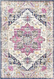 Pulse Nicosia Navy & Pink Transitional Rug