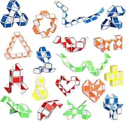 18 Pack Fidget Snake Cube Mini Twist PuzzleToys for Kids Teens Stocking Stuffer, Birthday Party Favors, Goodie Bags Fillers