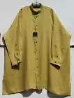 NWT Eskandar Size (2) OCHRE Light Weight Linen Mandarin Collar 42" Tunic