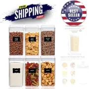 6 pcs Food Storage Containers BPA Free Plastic Kitchen Organization Snacks Rice