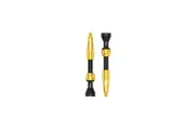 Lezyne CNC TLR (Tubeless) Valve Pair Set w Aluminium Stem Nut & Valve Wrench Cap [Colour: Gold] [Size: 44mm]