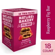 Nature's Bakery, Raspberry Fig Bar, Twin Packs, 2 oz, 18 Co