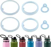 6 PCS Water Bottle Gasket Replacement for Thermoflask 40oz Water Bottle Lid - 2 Each for Water Bottle Straw Lid, Chug Lid & Chug Spout Clear