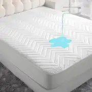 Waterproof Mattress Protector, Quilted King Fitted Mattress Cover with 15" De...