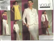 2975 UNCUT Vogue Sewing Pattern Misses Jacket Top Dress Skirt Pants Wardrobe oop