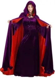 1 PC Reversible Purple & Red Free Size halloween/Vampire/Witch Cape/Costume