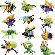 BRICHBROW Mini Animals Building Blocks, Toy Animal Figures Building Set, Party Favors for Kids, Birthday, Carnival Prizes, Building Blocks Toy Sets for 6+