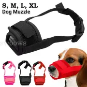 Adjustable Pet Dog Mask Stop Bark Bite Mesh Mouth Muzzle Chewing Grooming Stop