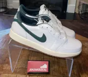 Size 10.5 Nike Air Jordan Retro 1 OG Low White Green Women's Shoes CZ0775-133