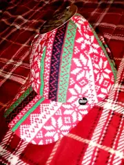 NWT Uncle Bob's Light Up Red Unisex Christmas Sweater Baseball Hat Cap One Size
