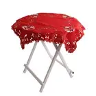 Christmas Embroidered Table Cloth,Hollow-Out Round Table Linen,for6995