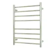 Radiant RTR530 Round Bar Heated Towel Rail - 530 x 700mm - Mirror Polished - Stainless Steel- Bottom Left/Top Right Wiring
