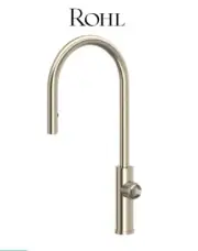 Rohl EC55D1STN Eclissi 1.75 GPM Single Hole Pull Down Kitchen Faucet Satin Nick
