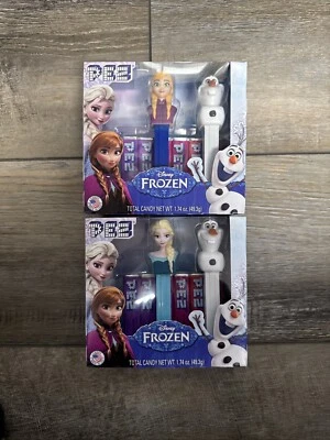 (2) GIFT PACKS 2015 DISNEY FROZEN PEZ DISPENSERS~ELSA & OLAF~ANNA & OLAF