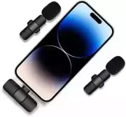 Wireless Lavalier Microphone for Apple & Android Recording Podcast - e