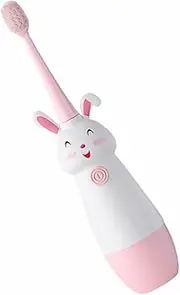 KOMBIUDA Sonic Vibrates Boys and Girls Electric Toothbrush Soft Bristles 3 Replacement Heads 3 Months Replacement Suggestion Cartoon Shape for Boys and Girls
