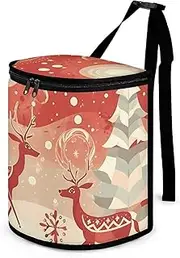 VFMKT Car Trash Can with Lid Reusable Waterproof Car Trash Bag Hanging Vehicle Garbage Red Christmas ReindeerCar Multipurpose Storage Box for Vehicle Travel Camping Picnicing