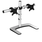 Visidec By Atdec VFS-DH Silver Freestanding Dual Horizontal Monitor Mount NIB