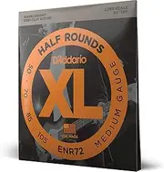 [D'Addario] XL Half Rounds Bass Guitar Strings - ENR72 - Long Scale - Medium, 50-105