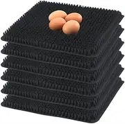 Sefimir Washable Chicken Nesting Pads (6 Pack) - Reusable Egg Laying Mats - Silicone Nesting Box Pads - Grey Blue