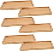 SHOWERORO 6pcs Wooden Serving Tray Charcuterie Board for Kitchen Counter Modern Decorative Platter Easy to Clean for Appetizers and Fruits Elevate Your Dining Experience