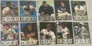 1997 Ultra Baseball Checklists Series 1 Complete Insert Card Set #1-10 NRMT