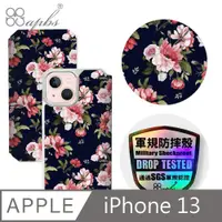 在飛比找PChome24h購物優惠-apbs iPhone 13 6.1吋軍規防摔皮套-花語-粉