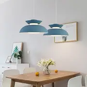 Home Aluminum Chandelier American Style Color Hanging Lamp Single Head Pendant Light in Trendy Colours Minimalist Nordic Lighting Fixture for Kitchen, Bedroom,