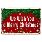 We Wish You a Merry Christmas Vintage Rustic Holiday Sign
