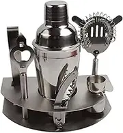 Cocktail Shaker Set, Stainless Steel Bar Tools with Cocktail Recipes Booklet, Professional Bartender Shaker Set for Homes, Parties, Bar