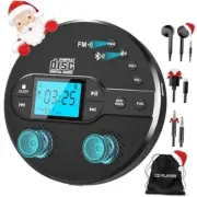 Portable CD Player with Bluetooth, Walkman CD Player with FM Transmitter Black