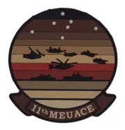 MARINE CORPS VMM-165 WHITE KNIGHTS 11TH MEUACE DESERT HOOK & LOOP PVC PATCH