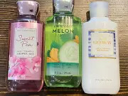 Bath + Body Works Shower Gel Bundle Fresh Getaway, Cucumber Melon, Sweet Pea NEW
