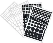 4pcs Dimming Stickers，LED Light Blackout Sticker Light Dimming Stickers, Suitable for Bedroom Fans, air conditioners, routers, etc. to Adjust The Brightness of Device Indicators (Black-2,White-2)