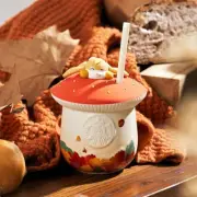 Starbucks China 2022 Autumn Lazy Bunny Mushroom Shape 12oz Ceramic Cup Rabbit