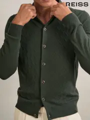 Reiss Forest Green Gideon Cardigan (H22282) | $265