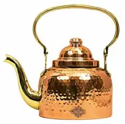 Indian Hammered Designer Copper Teapot Coffee Pot Kettle Pot Tableware 1300 ml