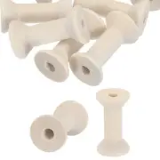 10 x Wooden Empty Spools 1.6" x 0.9" Sewing Thread Spool Wood Color