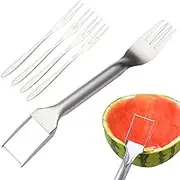 Watermelon Cutter,Stainless Steel Watermelon Cut Tool - Double Ended Fruit Cutting Fork for Home Restaurant Bar