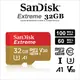 晟碟 SanDisk Extreme microSD 4K U3 (V30) 32GB 記憶卡 100MB/s
