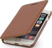 StilGut Leather Case Compatible with iPhone 6s Plus/iPhone 6 Plus Book Type - Cognac