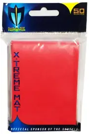 Pack 50 Max Pro XTREME DOUBLE Matte Ultra Mat Red Deck Protector Card Sleeves