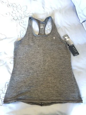 Champion Tank Womens Large Grey Performance Vapor Singlet Yoga Gym Fitness Sport