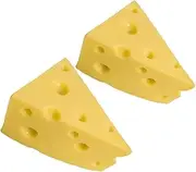 PENIKOKO 2pcs Realistic Simulation Cheese Model Decoration for Home Decor Photography Props Fake Cheese Accessories for Dessert Displays