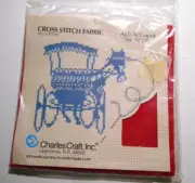14 Count Charles Craft RED Counted Cross Stitch Fabric Aida 12" X 18"