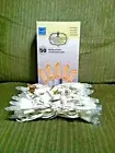 Kringle Bros 50 Ct Warm White M6 LED Mini Lights White Wire Indoor/Outdoor NIB