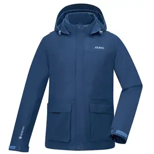 【ATUNAS 歐都納】中性款都會休閒GORE-TEX+羽絨二件式外套A1GT2303N午夜藍/防水防風透氣/出國賞雪/大尺碼